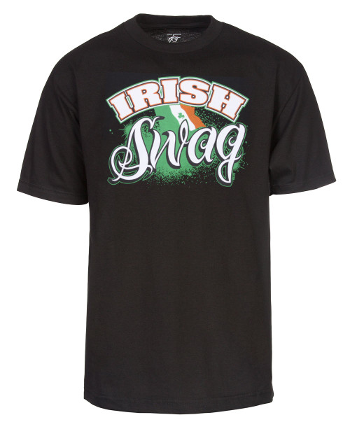 Men's Irish Swag Graphic T Shirt Black,