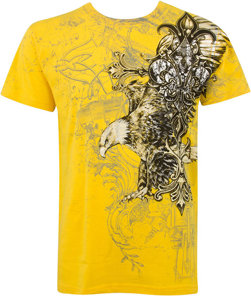 Konflic NWT Men's Flying Eagle Graphic Fashion MMA Muscle T-shirt - Medium
