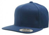 Yupoong Pro-Style Wool Blend Snap Back Blank Hat Baseball Cap 6098M - Navy