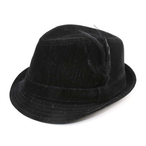 ROBIN - SPECIAL POLYESTER DENIM FEDORA - Medium/Large