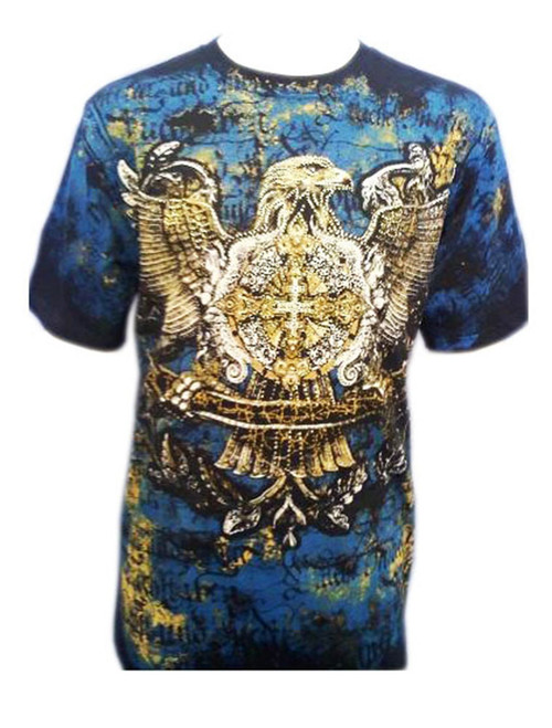 Golden Supreme Illuminati Eagle Graphic MMA Muscle  T-shirt