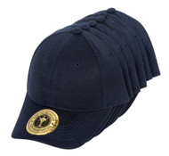 TopHeadwear Structured Adjustable Baseball Hat, Navy 6 pack