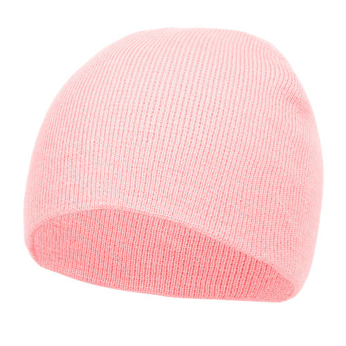 Short Cuffless Beanies - Light Pink