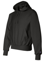 Champion 12 oz. 82/18 Reverse Weave Pullover Hood, Black