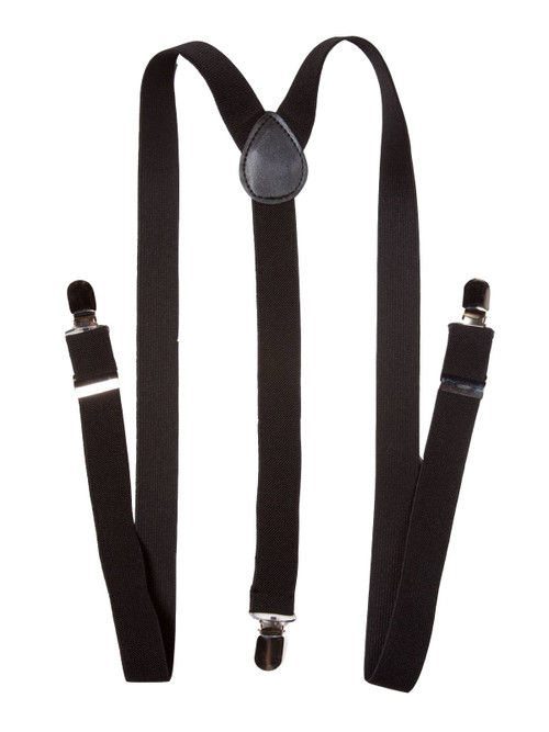 Black Terry 'Y' Suspenders