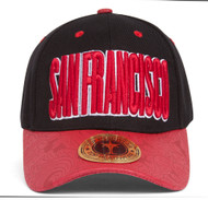 TopHeadwear City Adjustable Cap - San Francisco - Black/Red