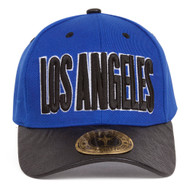TopHeadwear City Adjustable Cap - Los Angeles - Royal/Black