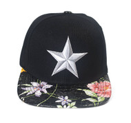 TopHeadwear Dallas Floral Snapback w/ Alligator Print Bill