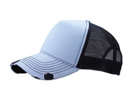 Top Headwear Distressed Cotton Twill/Mesh Trucker Hat