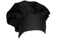 Chef's Top Cap Hat, Black
