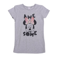 Minnie Mouse Awesome Girls The Princess T-Shirt, Heather Grey