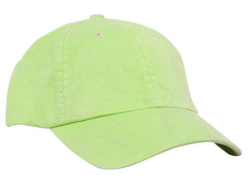 Low Profile Dyed Cotton Twill Cap - Apple Green
