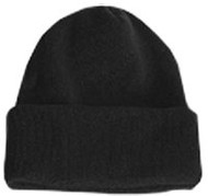 Long Knit Acrylic 12'' Winter Watch Beanie, Black