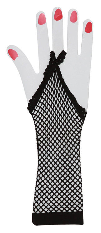 Black Fishnet Fingerless Gloves