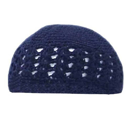 Crocheted Knit Beanie Domes- Navy
