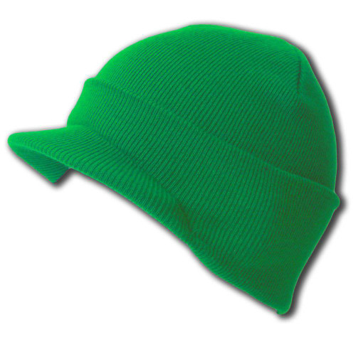 NEW CUFF KELLY GREEN Beanie Visor Skull Cap HAT