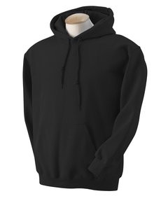 Hooded Pulr Sweat Shirt Heavy Blend 50/50 by Gildan (Style# 18500), XL Black
