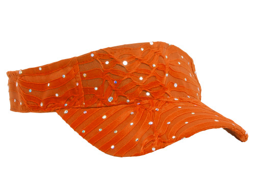 Glitter Sequin Visor - Orange