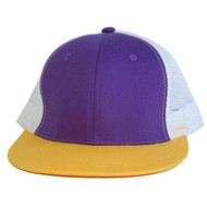 Magic Blank Trucker Mesh Cap Hat Yellow / Purple