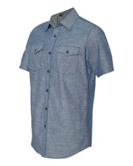 Burnside - Chambray Short Sleeve Shirt + Cinch Travel Bag