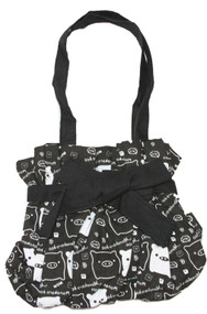 Nom Nom Piggy Kawaii Small Hand Bag - Black