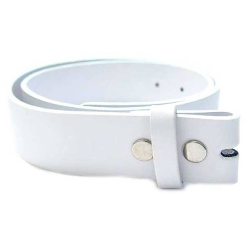 New Mens / Womens Genuine Leather Belt For Belt Buckles - White, 42-44 XL