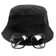 80s/90s Hip-Hop Costume Kit (Bucket Hat + Old School Squared Glasses)