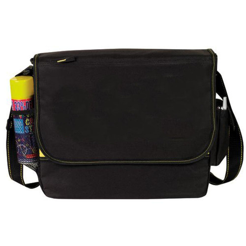 All-Purpose Messenger Bag, Black Yellow