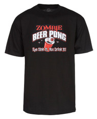 Men's Zombie T-Shirt Beer Pong Eye Sink it, You Drink It! - Black
