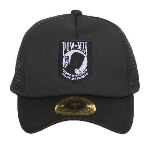 POW-MIA Military Veterans Black Adjustable Trucker Hat