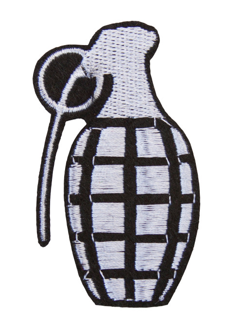 Hand Grenade Embroidery Patch