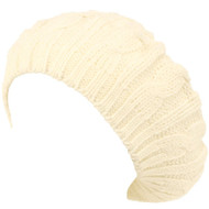 Cable Knit Fashion Beanie - (2 PACK), Ivory