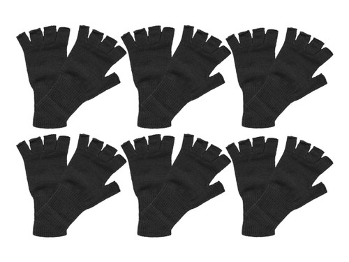 Fingerless Knit Gloves 6 pieces