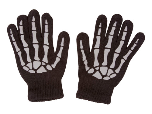 Skeleton Black Full Finger Gloves