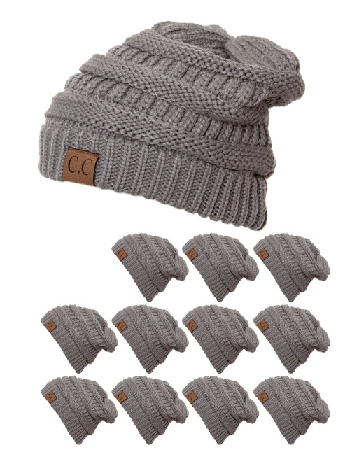 CC Slouch Thick Knit Beanie ( 12 pack )