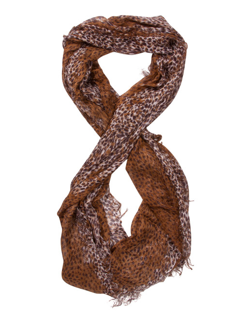 Brown Dotted Scarf