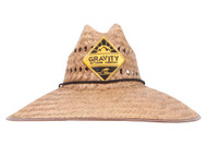 Gravity Outdoor Co. Patch Ultra 5" Brim Straw Sun Hat w/ Panel Holes