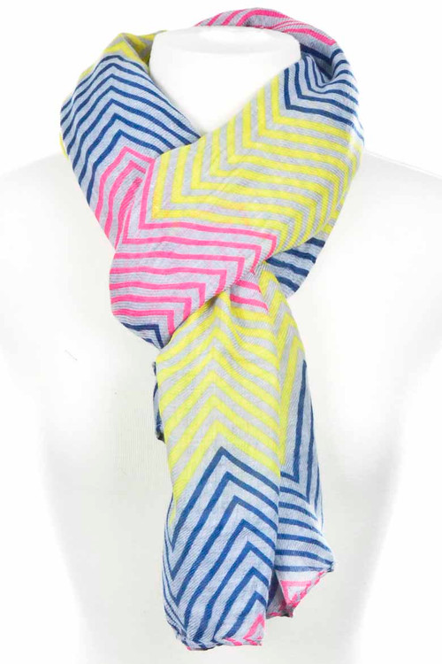 Womens Fashion Thin Line Chevron Scarf