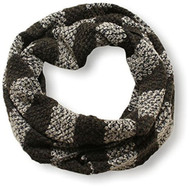 D&Y Women's Striped Textured Knit Infinity Scarf - Olive