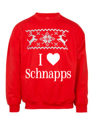 I Heart Schnapps Christmas Ugly Sweater