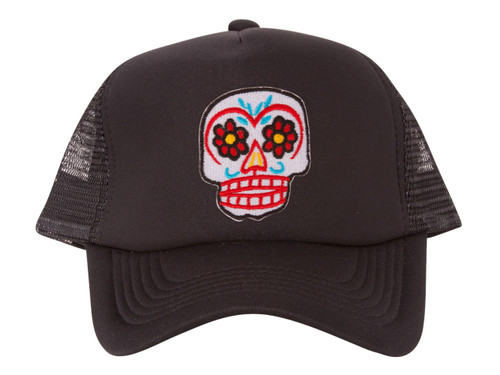 Candy Skull Patch Trucker Foam Panel Hat