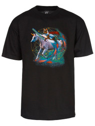 Men's Galaxy Cat Knight Unicorn Short-Sleeve T-Shirt