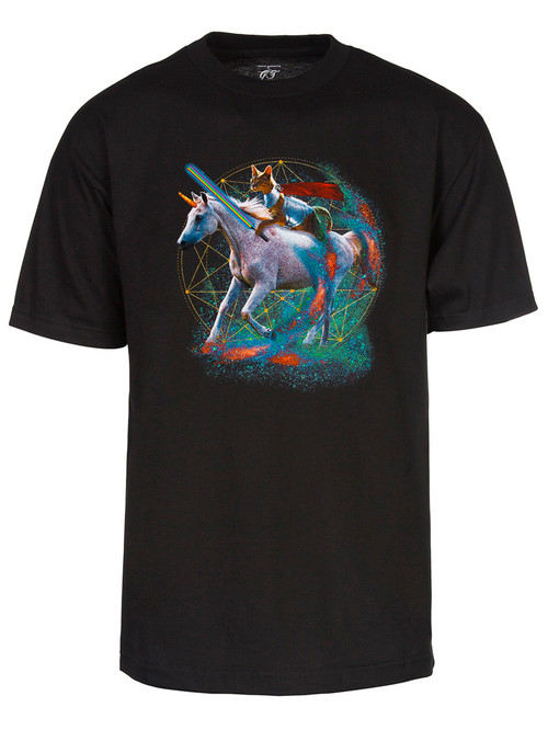 Men's Galaxy Cat Knight Unicorn Short-Sleeve T-Shirt