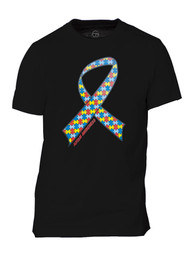 Autism Awareness Ribbon Mens Short-Sleeve T-Shirt
