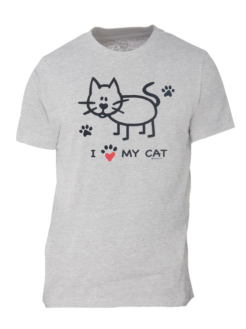 Men's I Heart My Cat Drawing Short-Sleeve T-Shirt