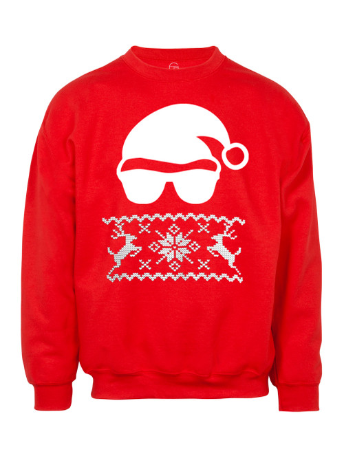 Mens Santa Sunglasses Ugly Christmas Ugly Sweatshirt