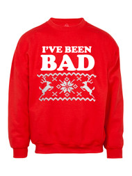 Mens I've Been Bad Ugly Christmas Ugly Sweatshirt