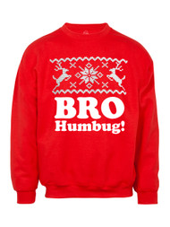 Mens Bro Humbug Ugly Christmas Ugly Sweatshirt