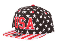 Stars and Stripes USA Snapback Cotton Hat