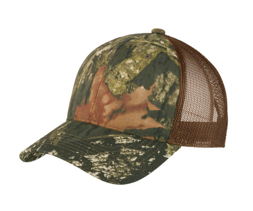 Top Headwear Structured Camouflage Mesh Cap